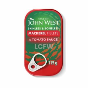 JOHN WEST Mackerel Fillets Tomato Sauce 115g